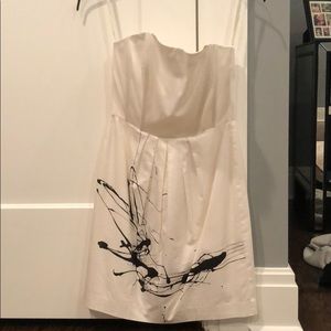 White strapless dress